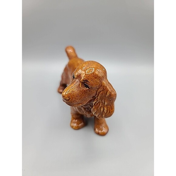 Cocker Spaniel Dog Figurine Brown Ceramic - Picture 3 of 16